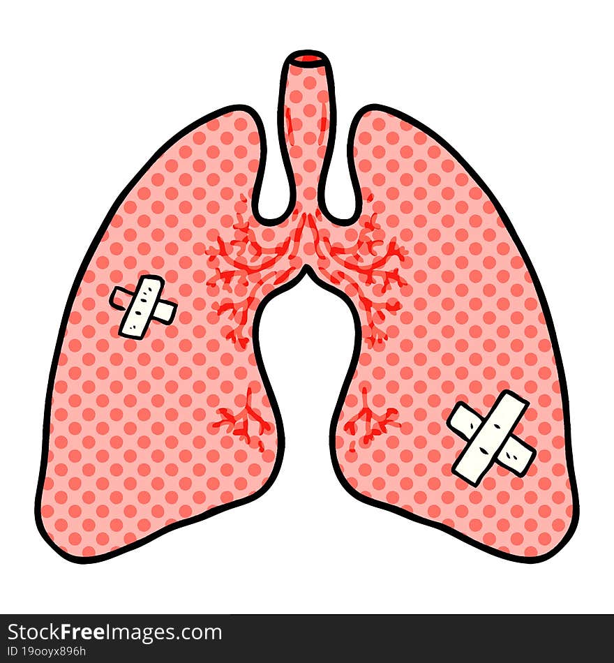 cartoon lungs. cartoon lungs