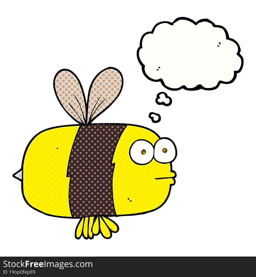 thought bubble cartoon bee