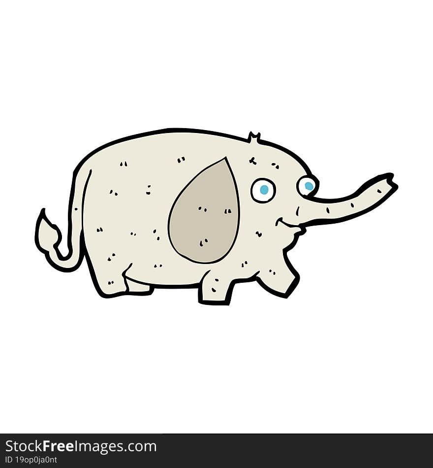 cartoon funny little elephant