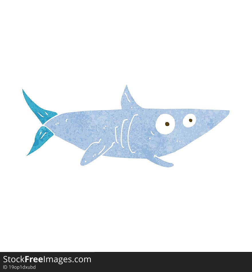 cartoon happy shark