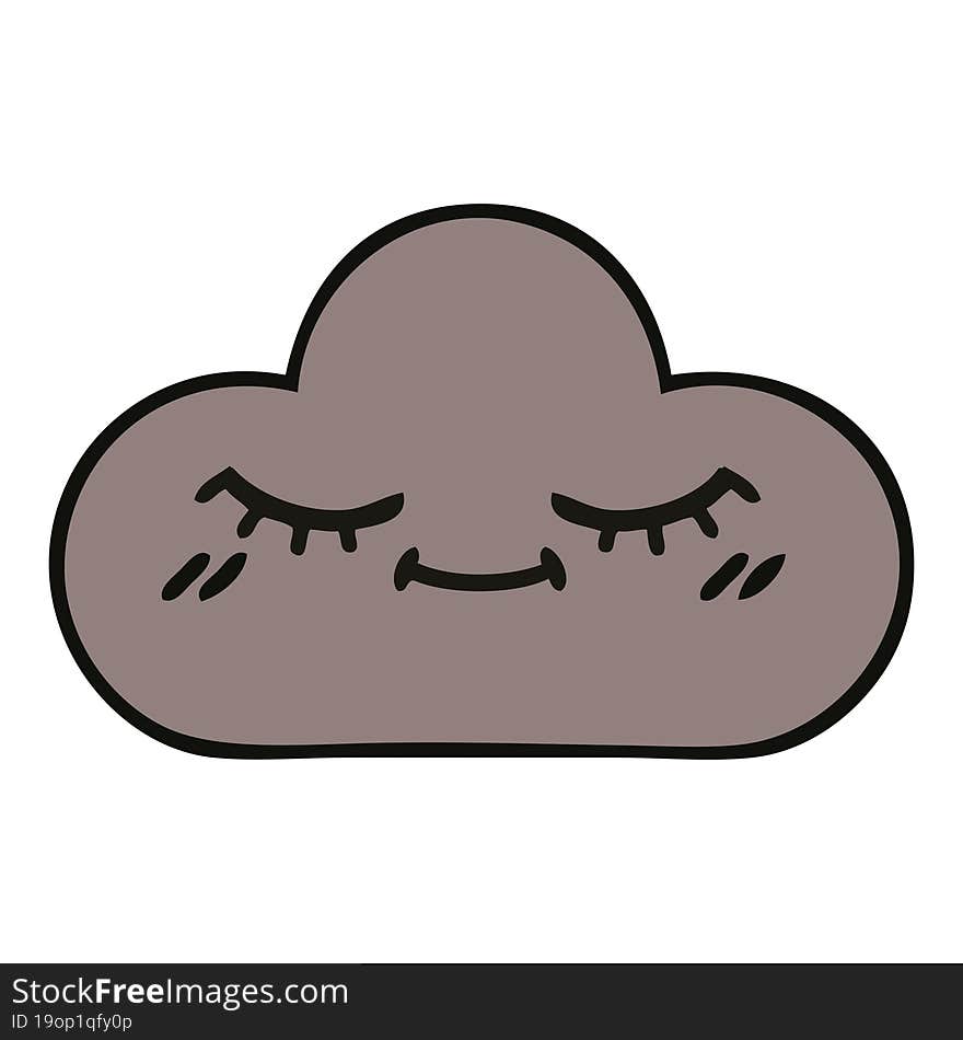 cute cartoon storm cloud