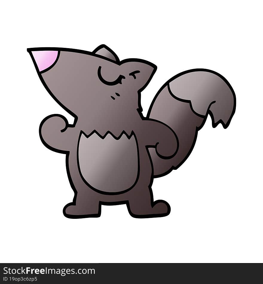 cartoon doodle squirrel