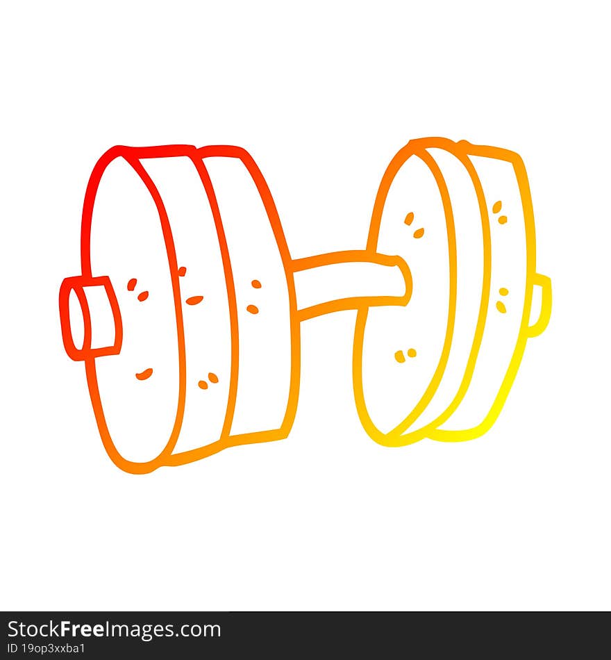 warm gradient line drawing cartoon weights