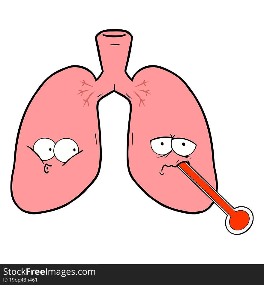 cartoon unhealthy lungs. cartoon unhealthy lungs