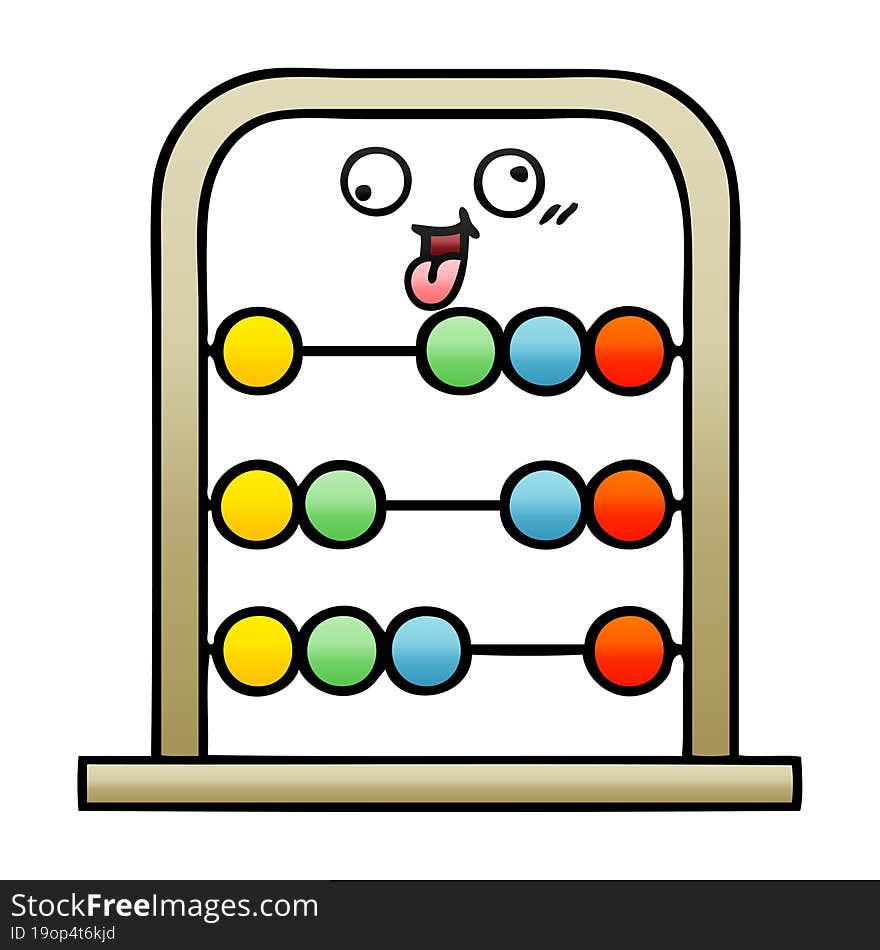 Gradient Shaded Cartoon Abacus