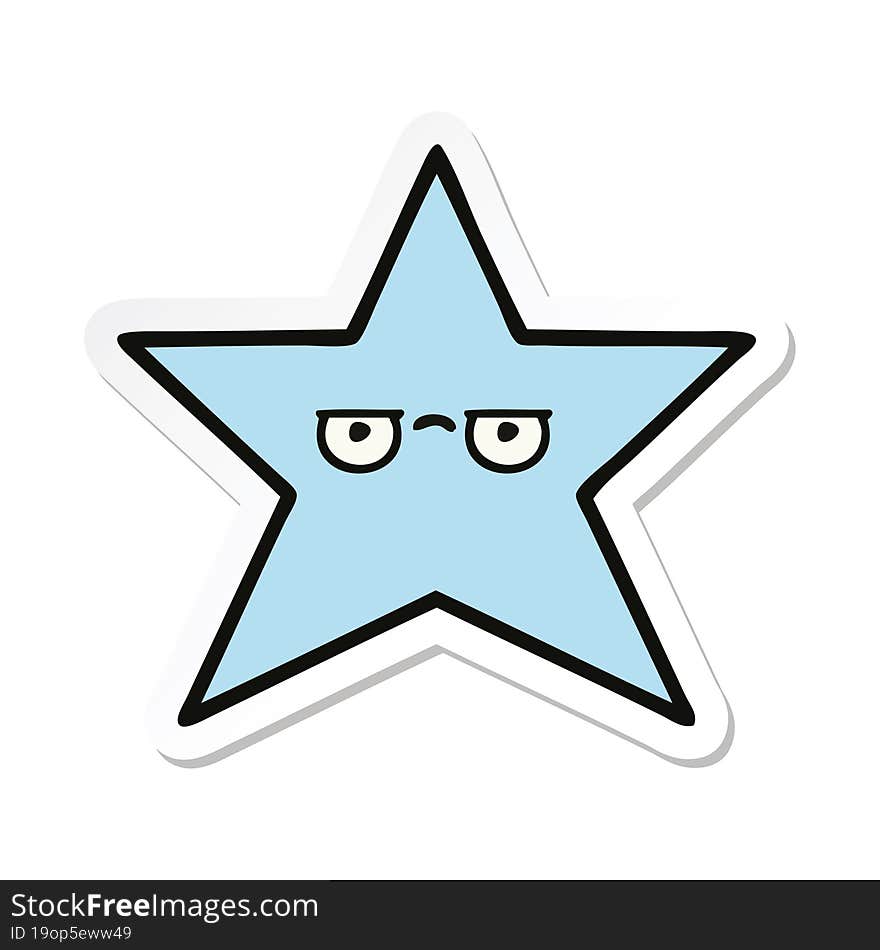 Sticker Of A Cute Cartoon Star Fish