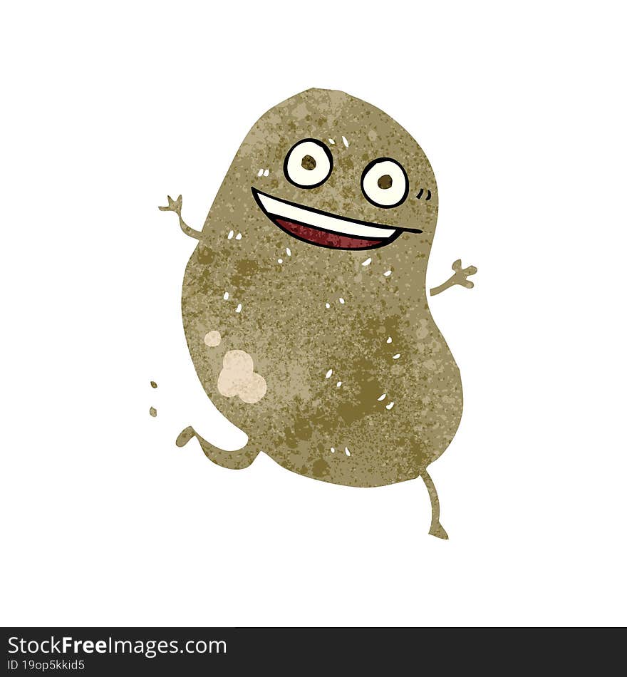 Retro Cartoon Potato Running