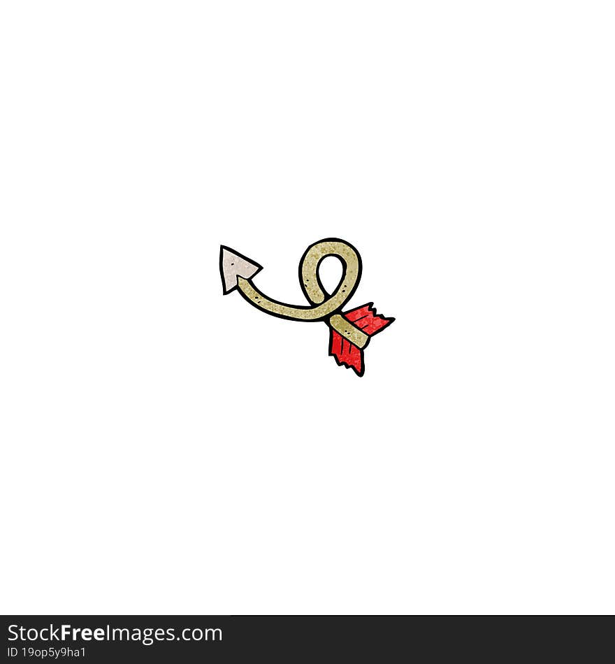 Cartoon Curling Arrow