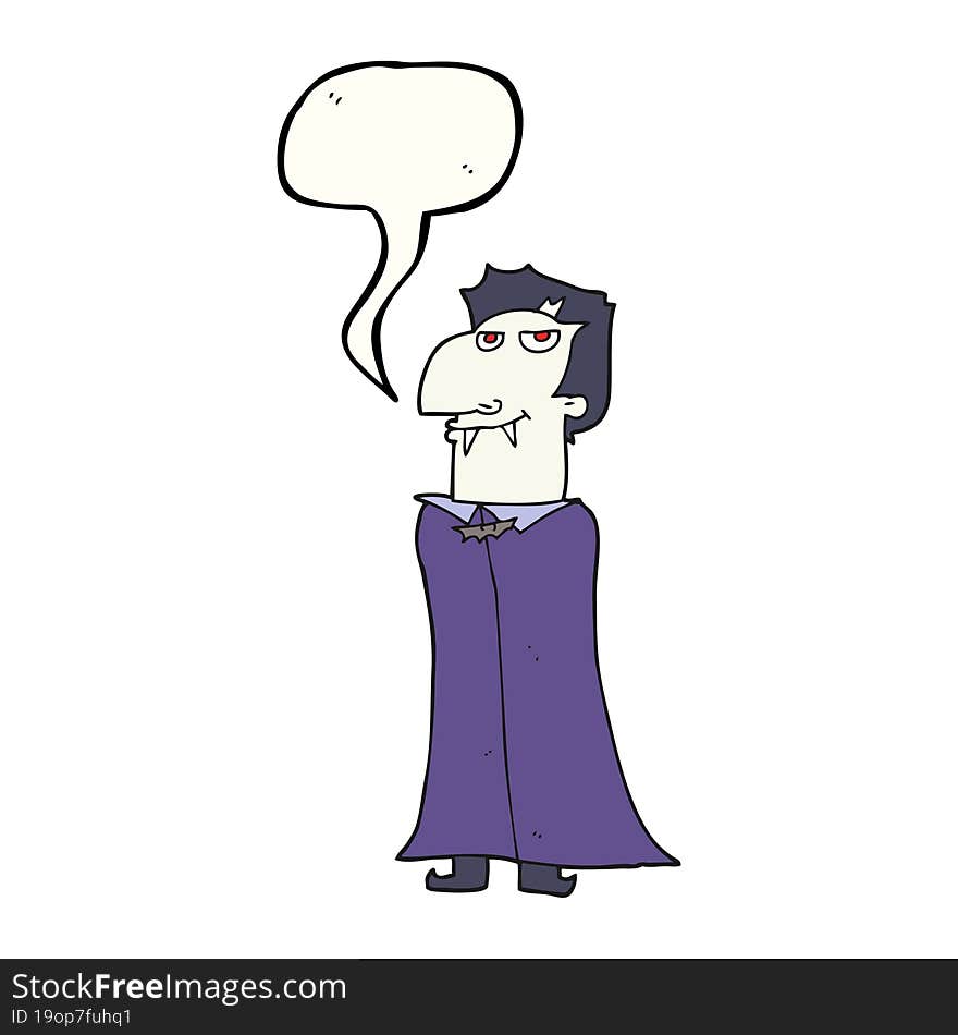 speech bubble cartoon vampire