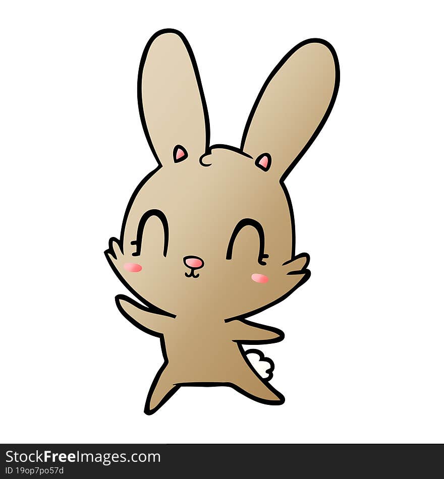 cute cartoon rabbit dancing. cute cartoon rabbit dancing