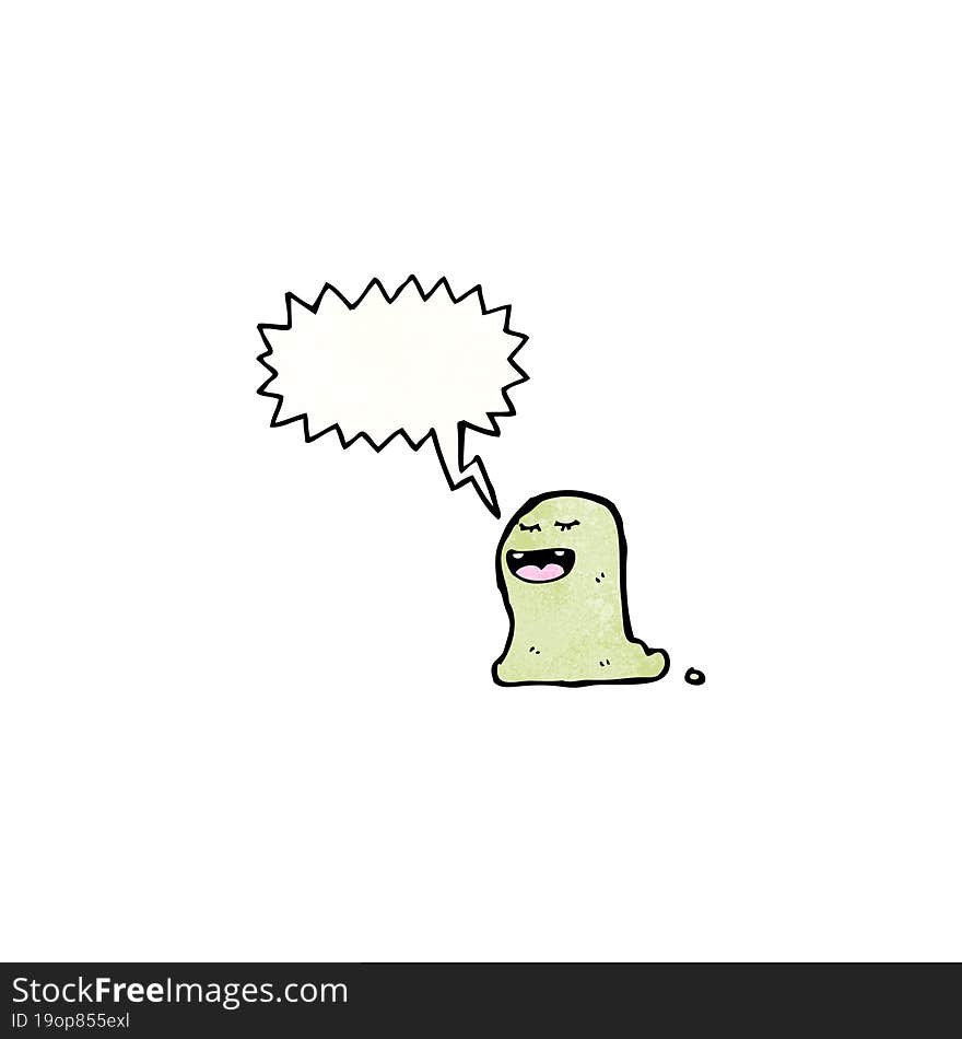 ghost with speech bubble