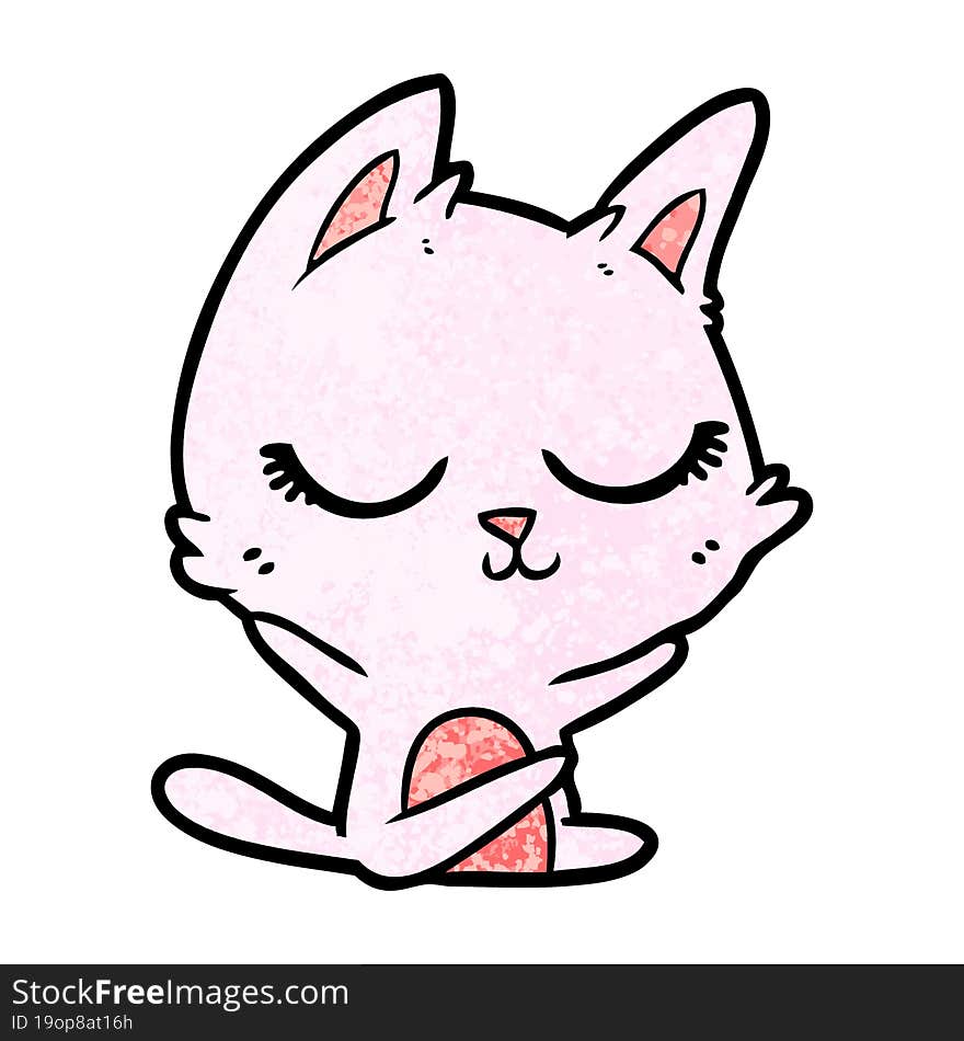 calm cartoon cat. calm cartoon cat