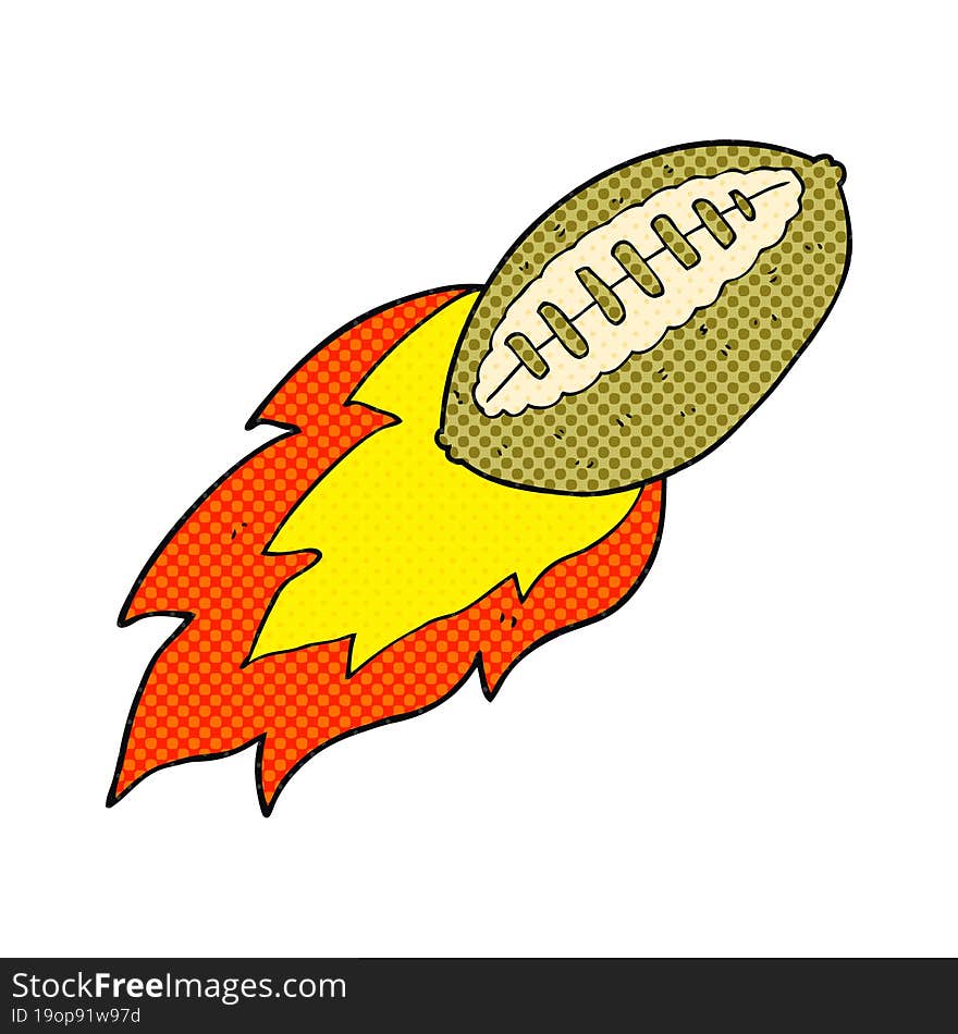 Cartoon Flying Football