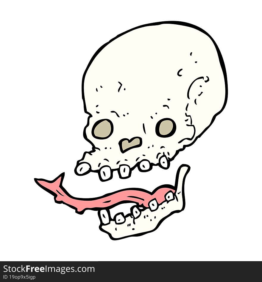 cartoon spooky skull