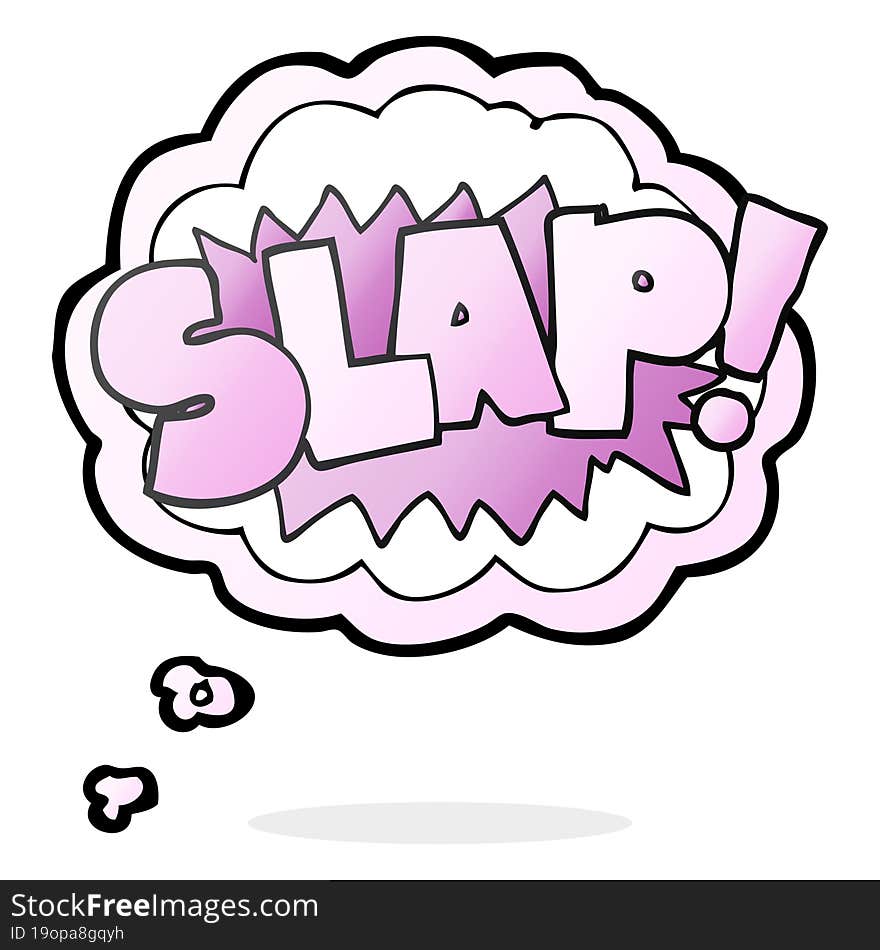 Thought Bubble Cartoon Slap Symbol