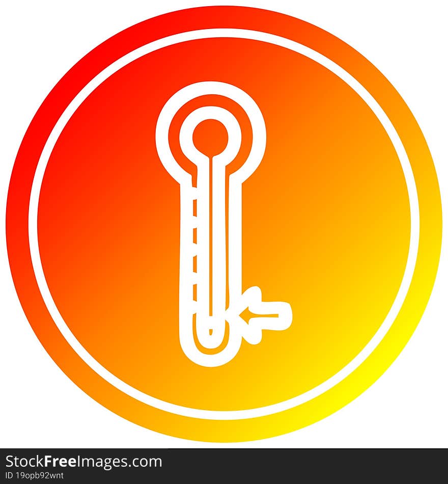 low temperature circular icon with warm gradient finish. low temperature circular icon with warm gradient finish