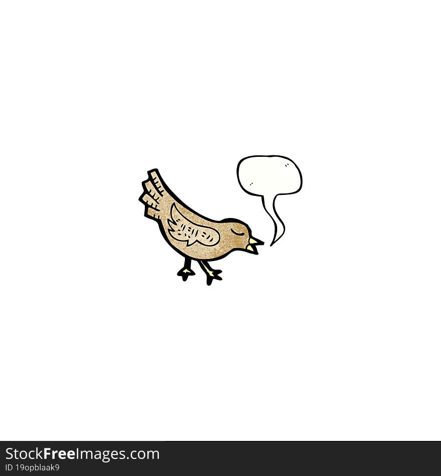 cartoon bird with speech bubble