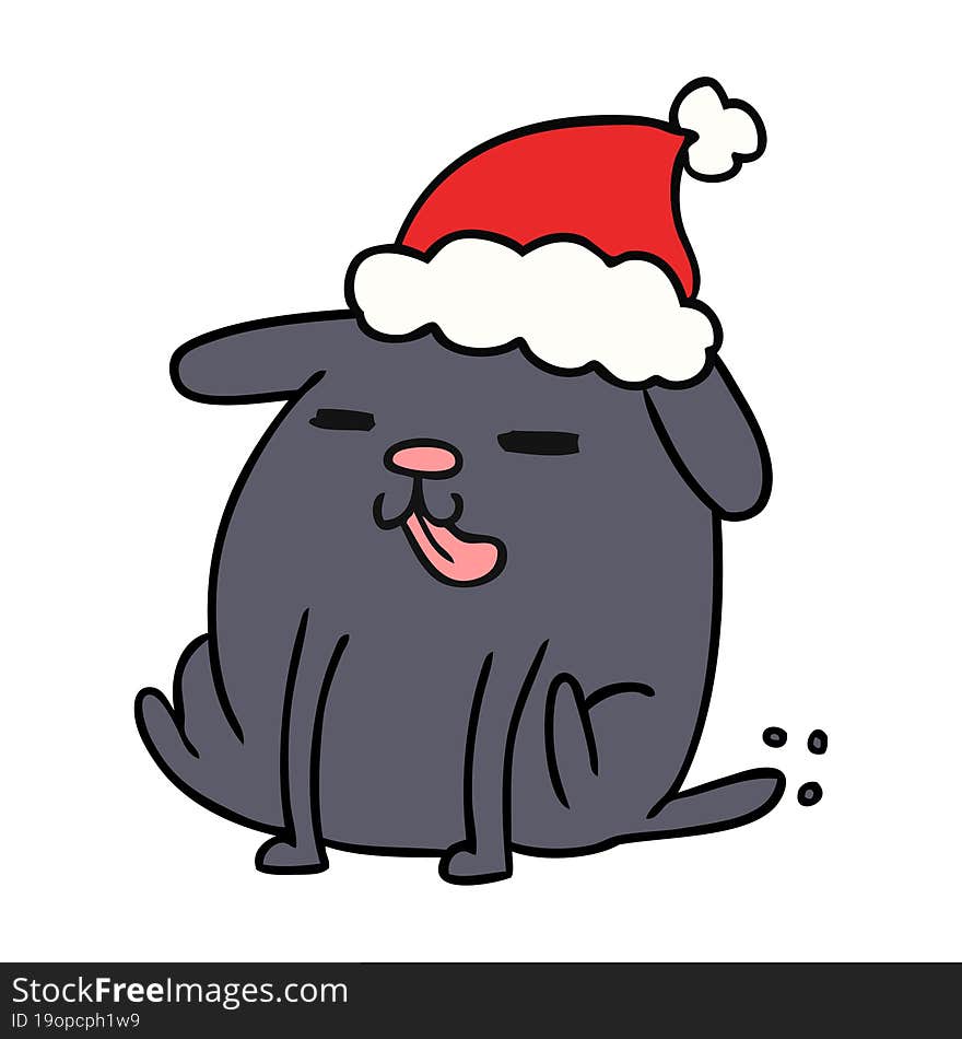 Christmas Cartoon Of Kawaii Dog