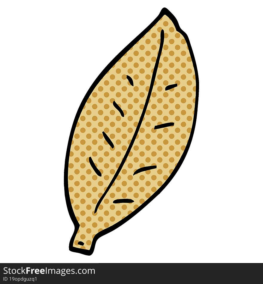 cartoon doodle leaf