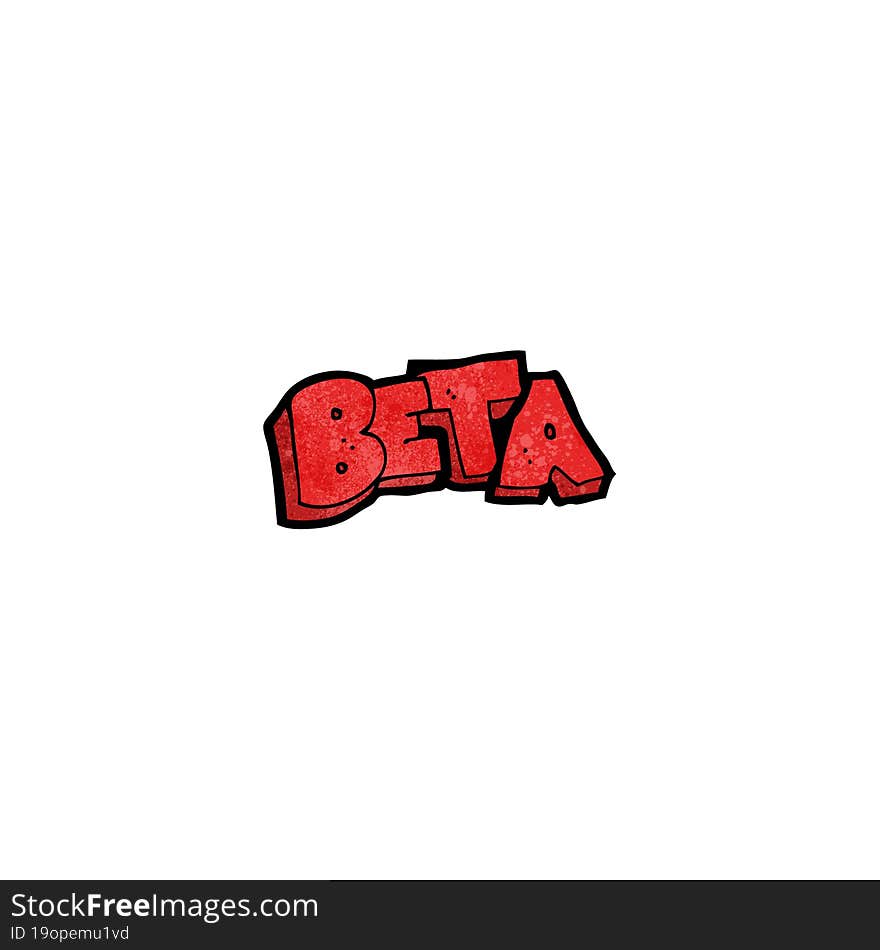 cartoon beta test symbol