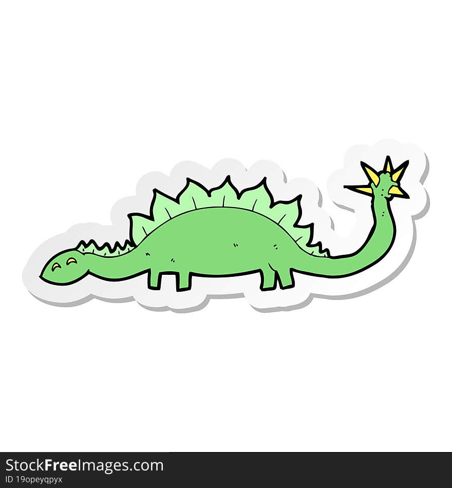 sticker of a cartoon dinoaur