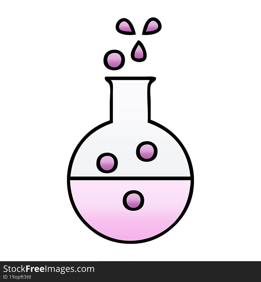 gradient shaded cartoon chemistry tube