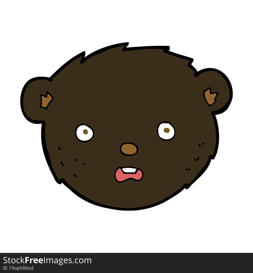 cartoon black bear face