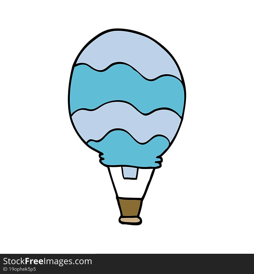 Cartoon Doodle Hot Air Balloon