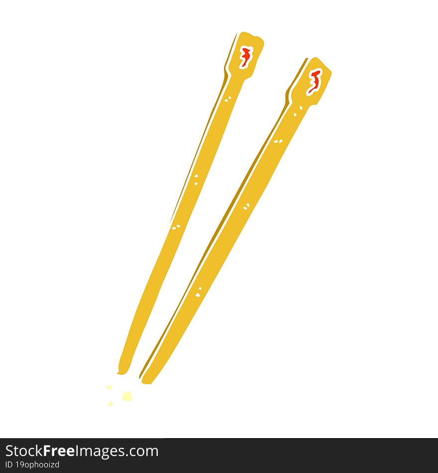 cartoon doodle chop sticks