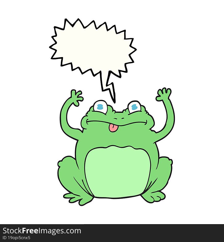 speech bubble cartoon funny frog