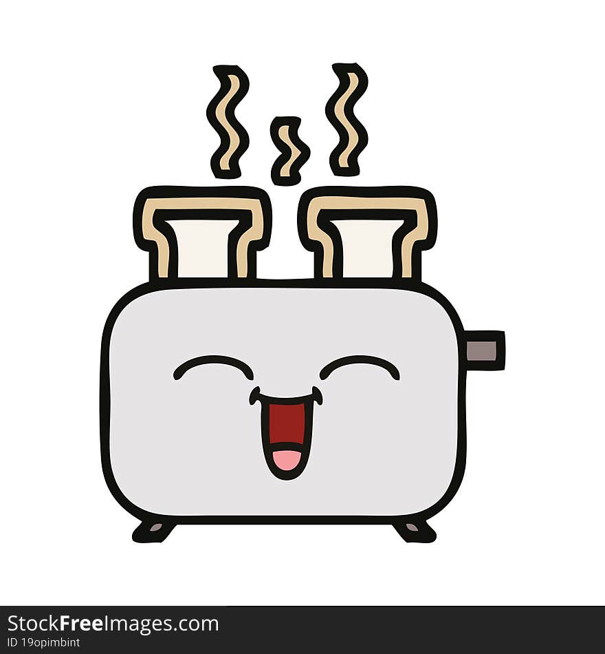 cute cartoon of a of a toaster. cute cartoon of a of a toaster