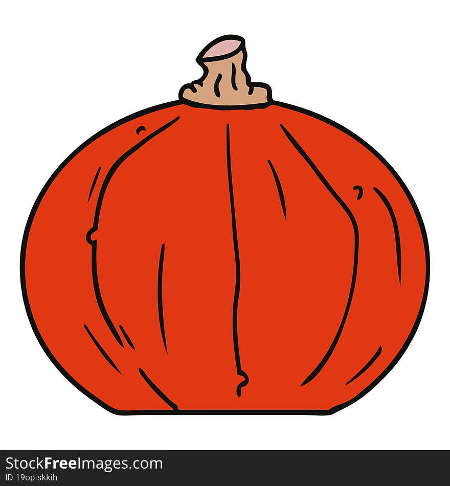 Cartoon Doodle Of A Pumpkin