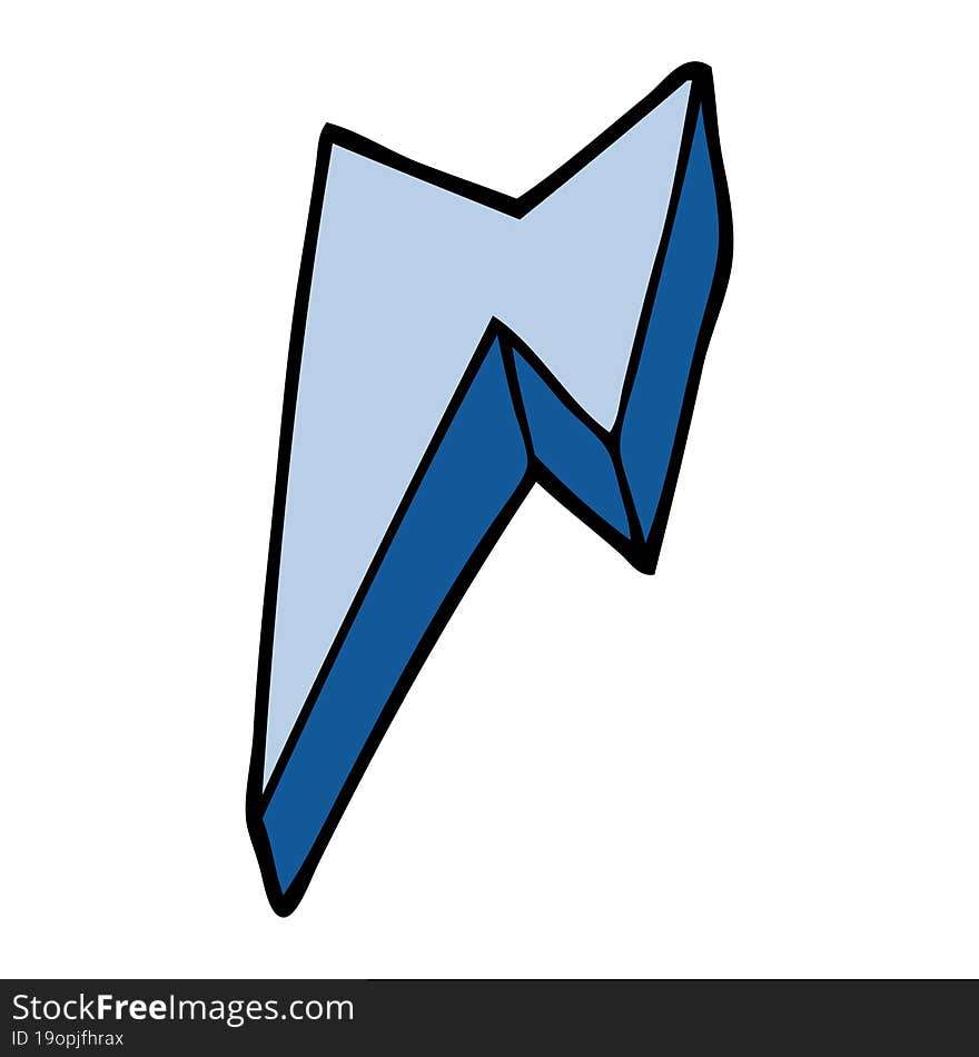 Cartoon Doodle Decorative Lightning Bolt