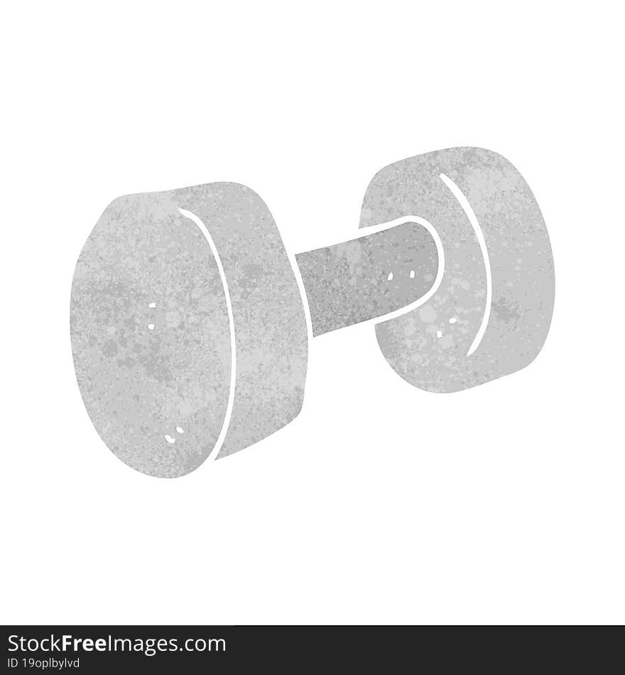 retro cartoon dumbbell