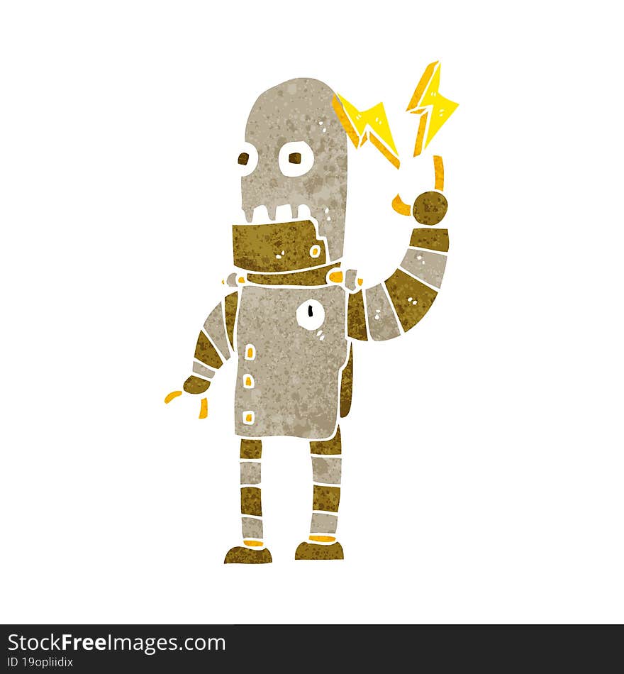 Cartoon Old Robot