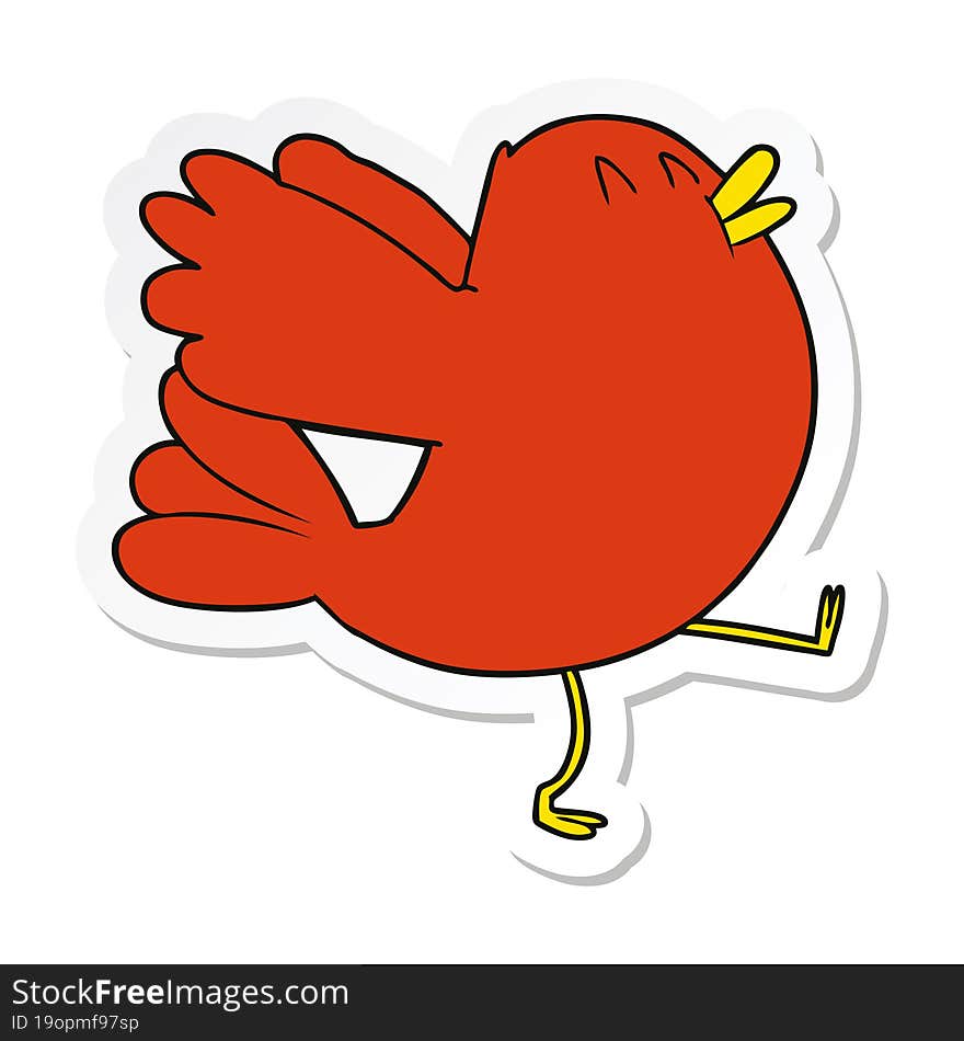 sticker of a Cartoon Bird