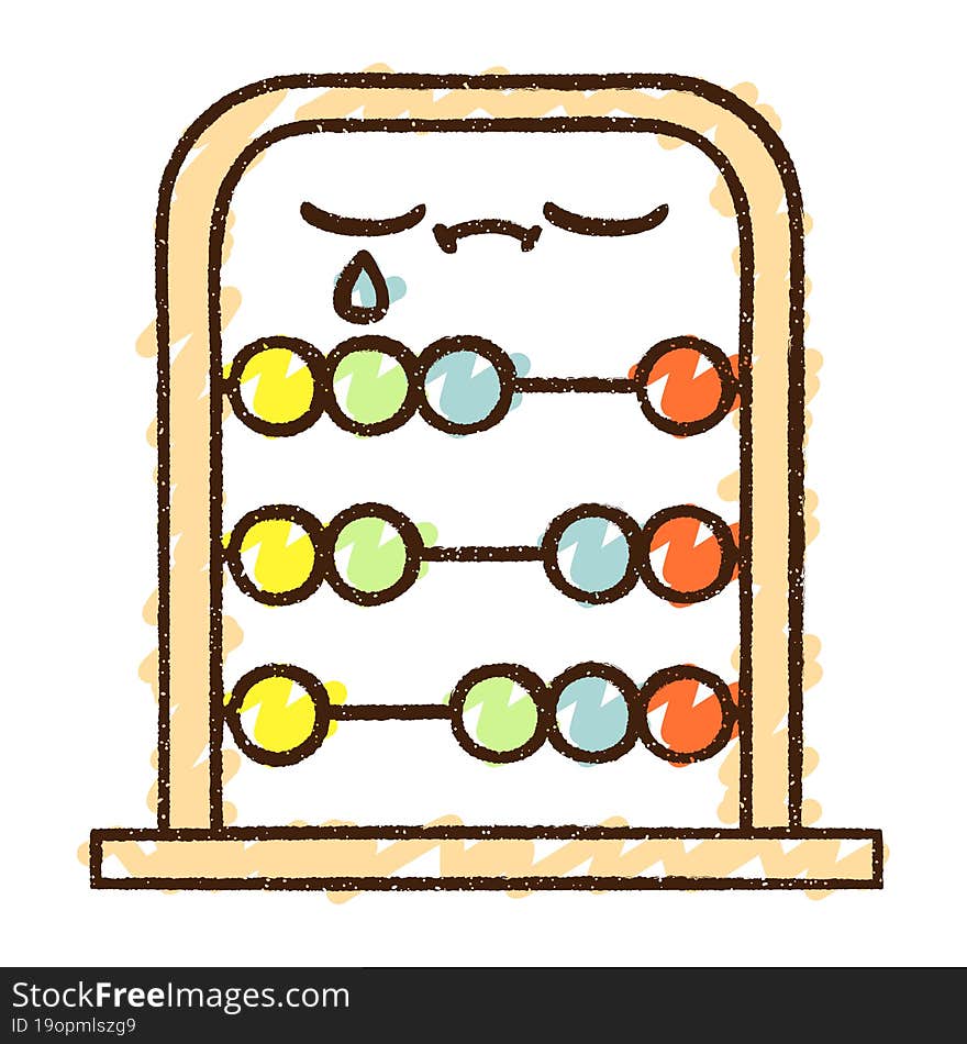 Crying Abacus Chalk Drawing