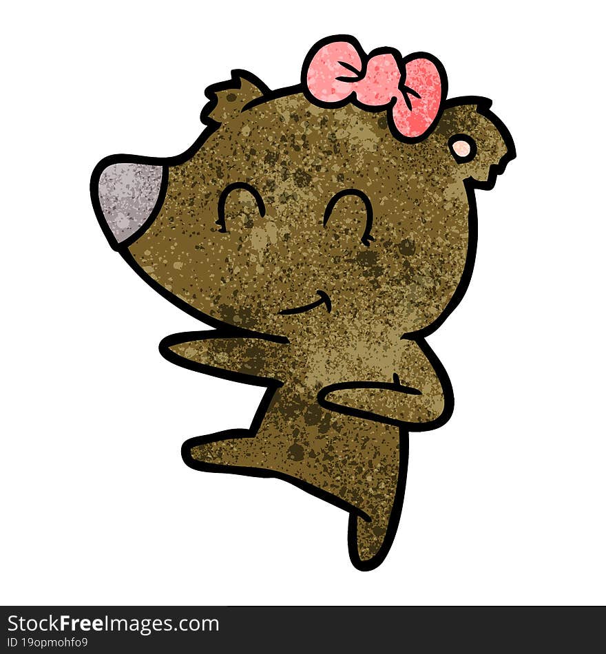 female bear cartoon. female bear cartoon