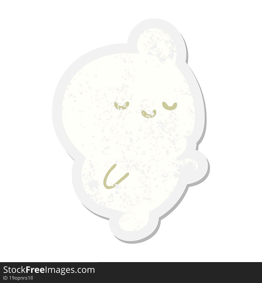 halloween ghost grunge sticker