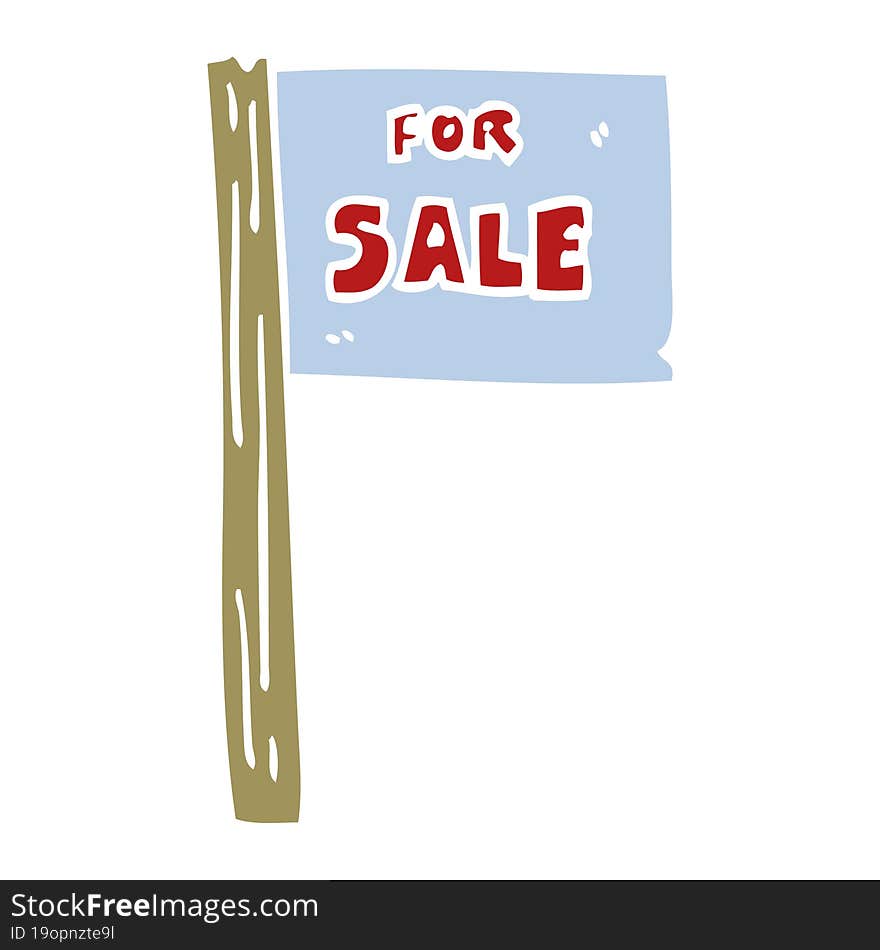 Cartoon Doodle Sale Sign