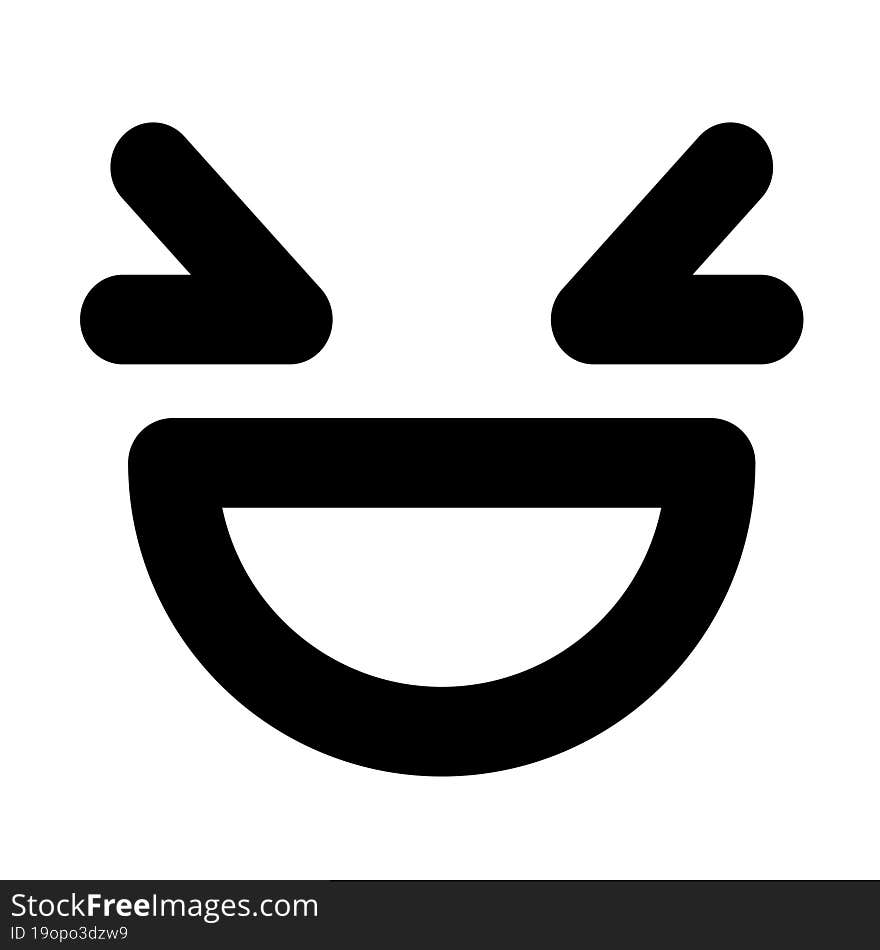 laughing mean face icon