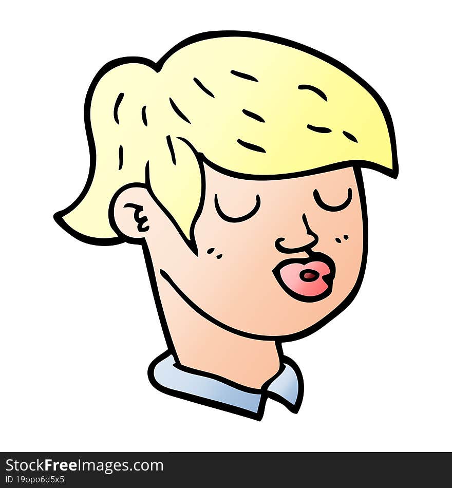 Cartoon Doodle Of Boys Face