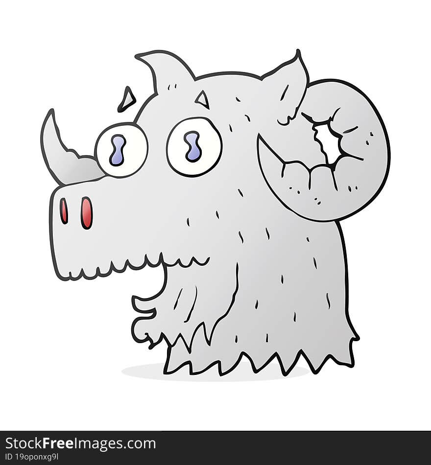 cartoon ram head