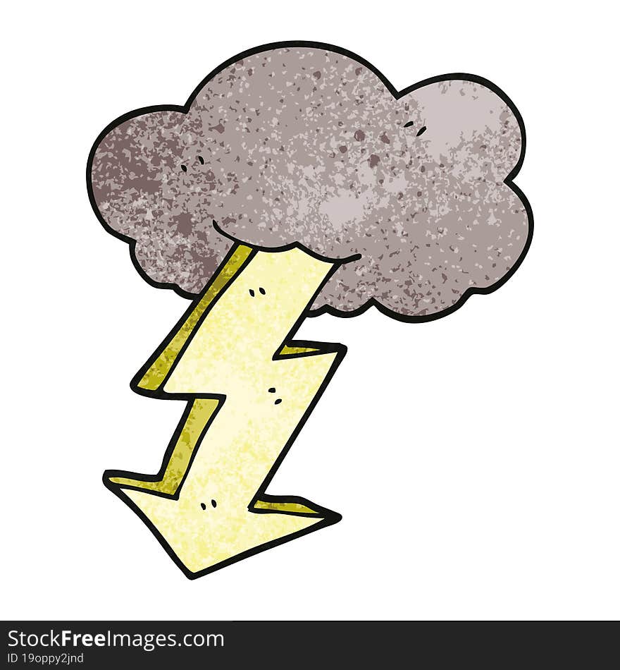 Cartoon Doodle Lightning Bolt