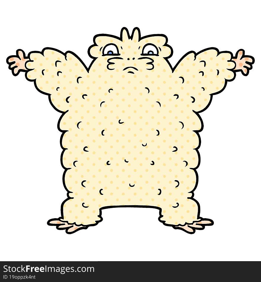 cartoon yeti. cartoon yeti