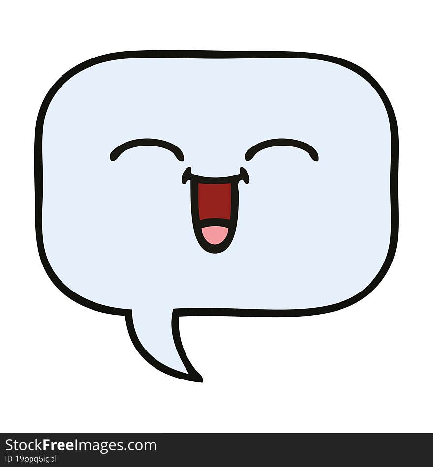 Cute Cartoon Speech Bubble