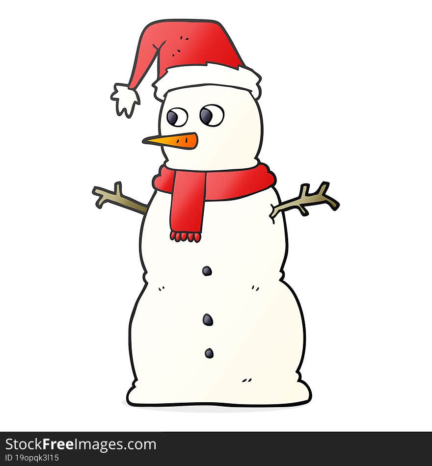 cartoon snowman