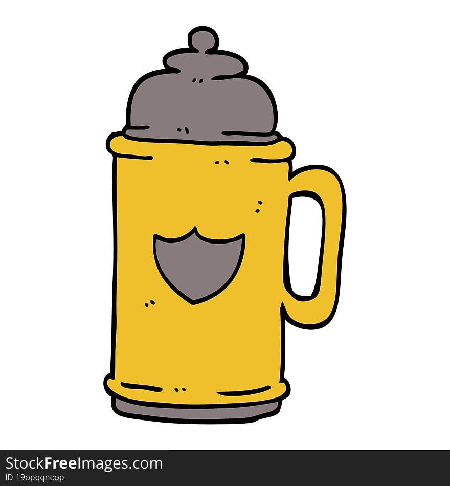 cartoon doodle golden tankard