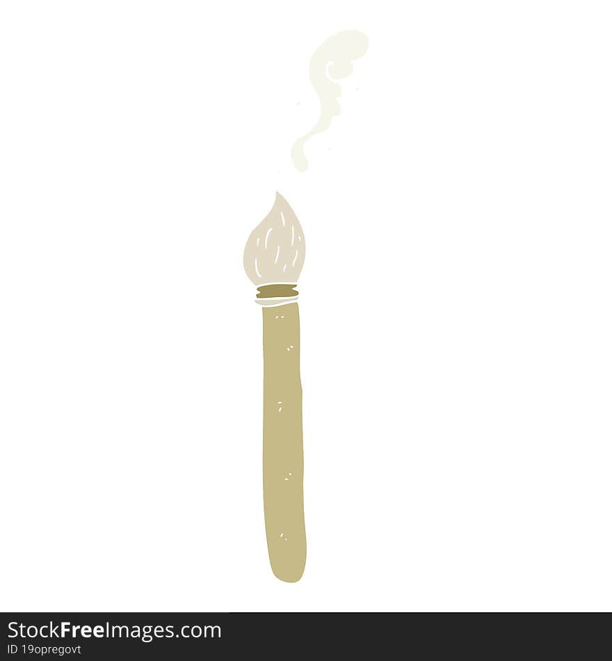 flat color style cartoon paint brush