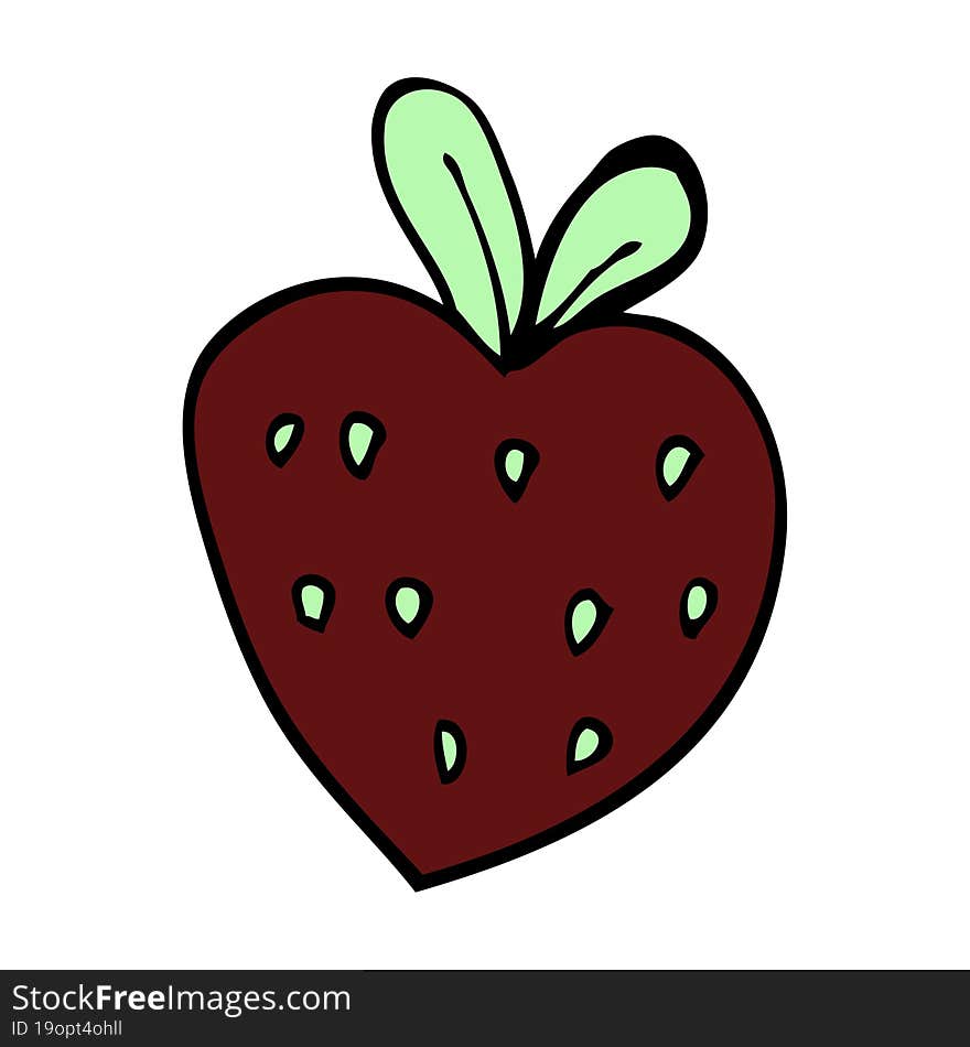 Cartoon Doodle Strawberry Fr